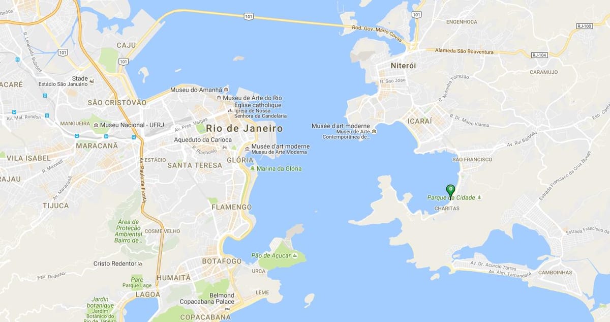 Karta över stranden Preventório