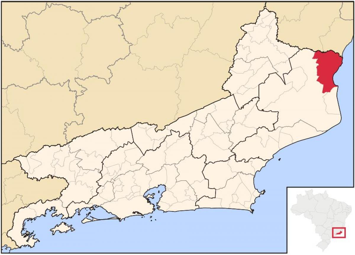 Karta över São Francisco de Itabapoana