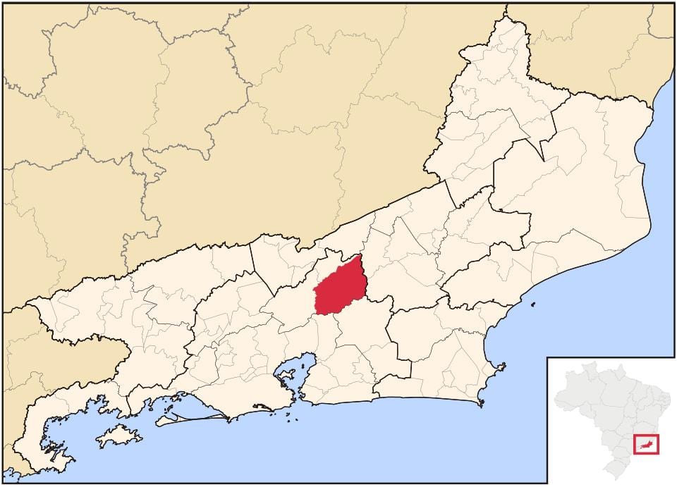 Karta över Teresópolis
