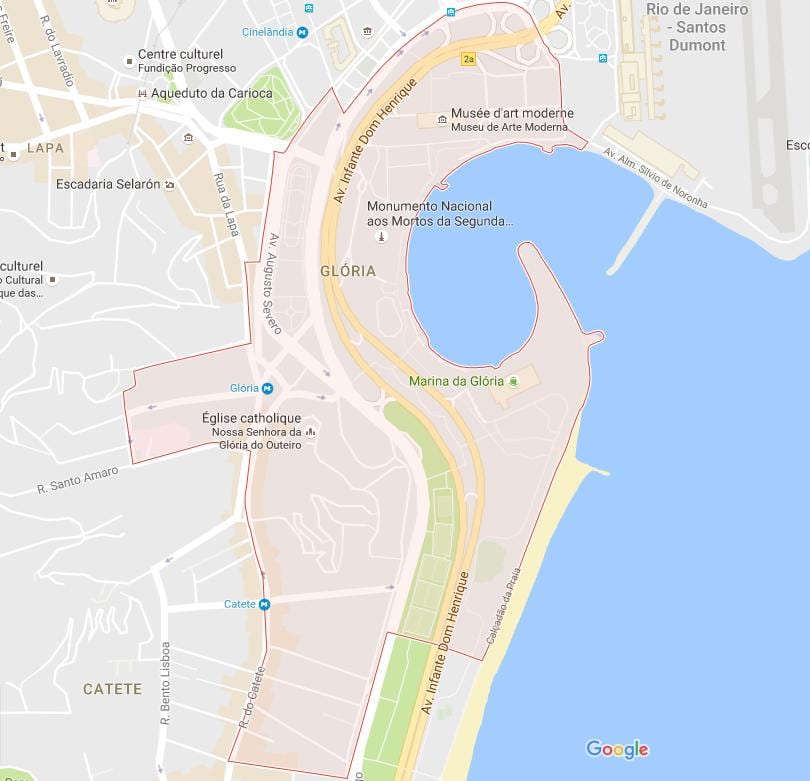 Karta över Glória