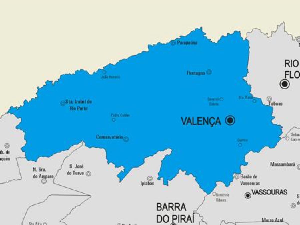 Karta över Valença kommun