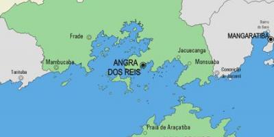 Karta över Angra dos Reis kommun