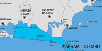 Karta över Arraial do Cabo kommun