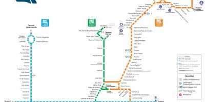 Karta över BRT-Rio de Janeiro
