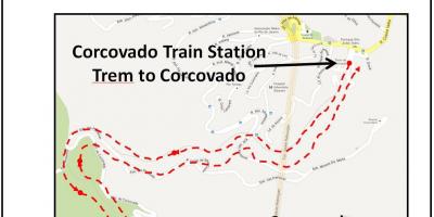 Karta över Corcovado tåg