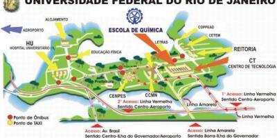 Karta över Federal university of Rio de Janeiro