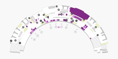 Karta över flygplatsen Galeão Terminal 1 Nivå 0