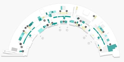Karta över flygplatsen Galeão Terminal 1 Nivå 1