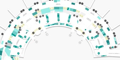 Karta över flygplatsen Galeão Terminal 2 Nivå 3
