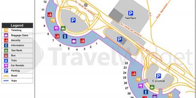 Karta över flygplatsen Galeão terminal