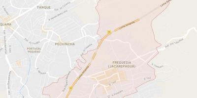 Karta över Freguesia de Jacarepaguá