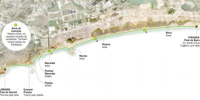 Karta över Grumari beach