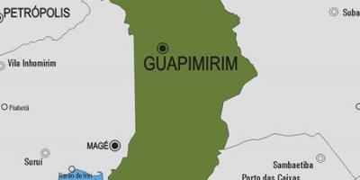 Karta över Guapimirim kommun