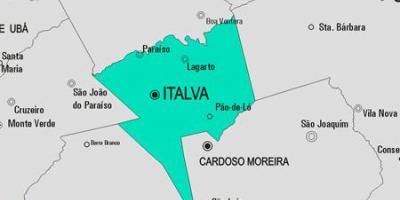 Karta över Italva kommun