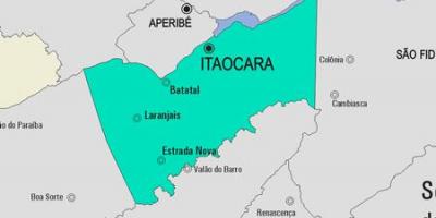 Karta över Itaocara kommun