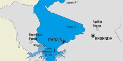 Karta över Itatiaia kommun