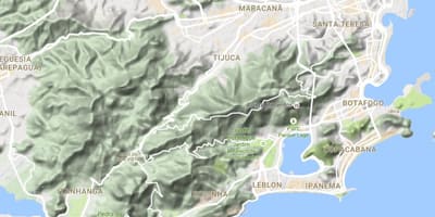 Karta av lättnad Rio de Janeiro