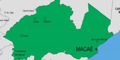 Karta över Macaé kommun