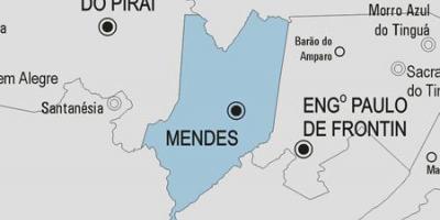 Karta över Mendes kommun