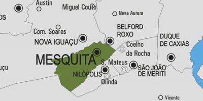 Karta över Mesquita kommun