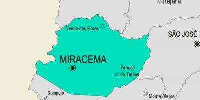Karta över Miracema kommun