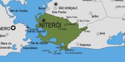 Karta över Niterói kommun