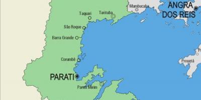 Karta över Parati kommun