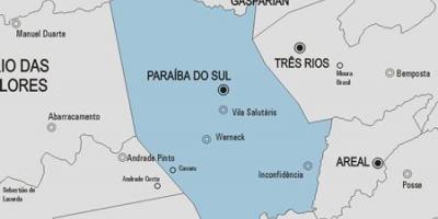Karta över midsommar och mikaeli do Sul kommun