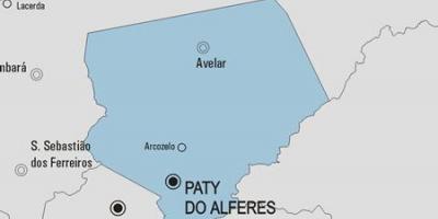 Karta över Paty göra Alferes kommun