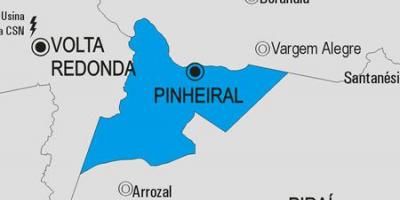 Karta över Pinheiral kommun