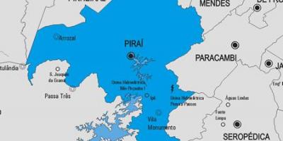 Karta över Piraí kommun