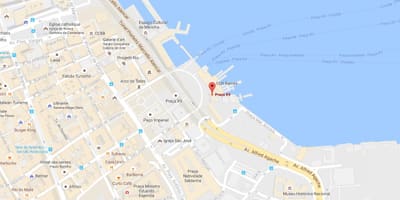 Karta över Praça Quinze