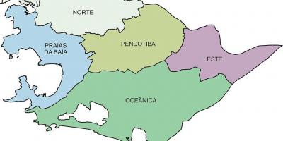 Karta över Regioner Niterói