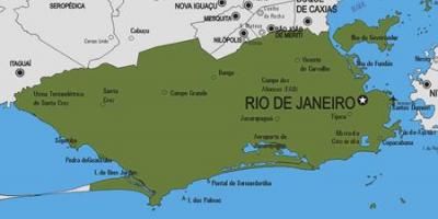 Karta över Rio Bonito kommun