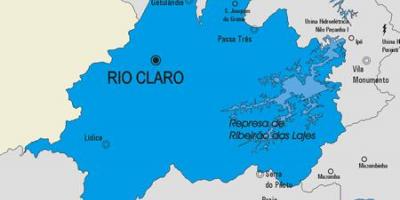Karta över Rio Claro kommun