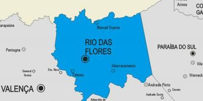 Karta över Rio das Ostras kommun