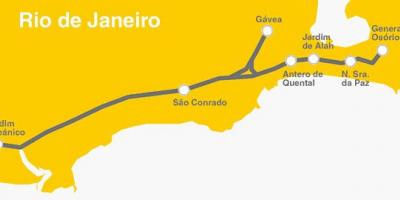 Karta över Rio de Janeiro metro - Linje 4