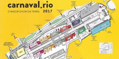 Karta över Sambodrome Marquês de Sapucaí