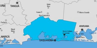 Karta över Saquarema kommun