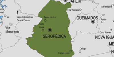 Karta över Seropédica kommun