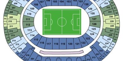 Karta över stadion Maracanã sièges