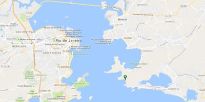 Karta över stranden Forte Imbuí