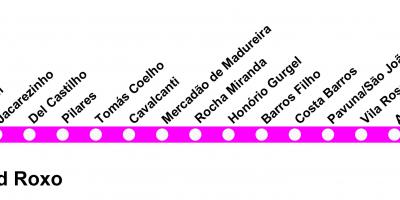 Karta över SuperVia - Line Belo Horizonte