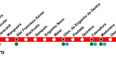 Karta över SuperVia - Line Deodoro