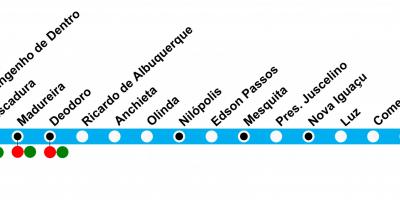 Karta över SuperVia - Line Japeri