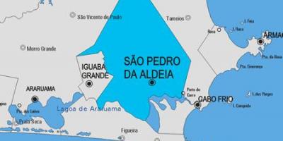 Karta över São Pedro da Aldeia kommun