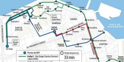 Karta över VLT-Rio de Janeiro - Line 3
