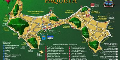 Karta över Île de Paquetá